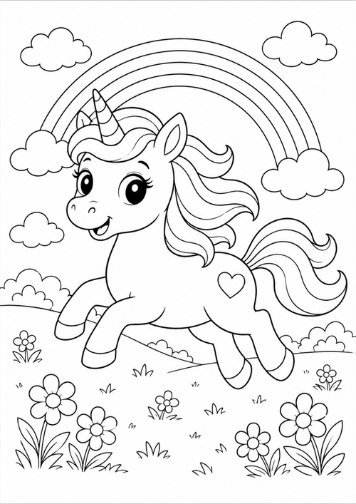 Mein Einhorn-Malbuch