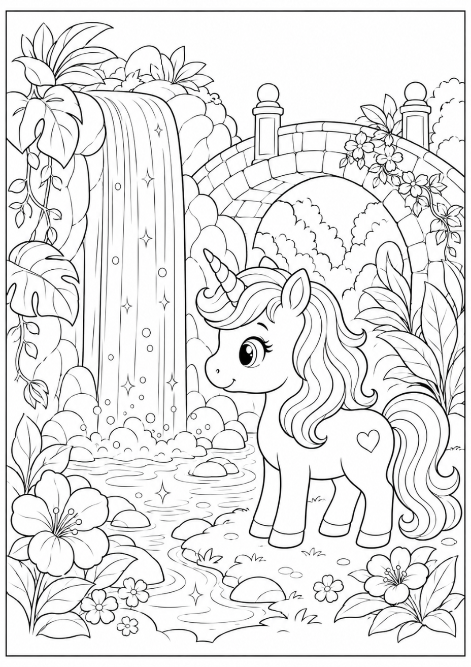 Mein Einhorn-Malbuch