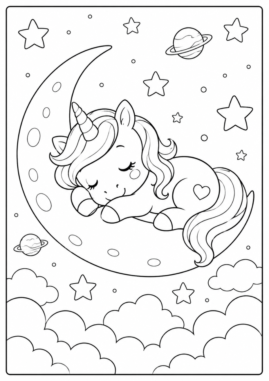 Mein Einhorn-Malbuch