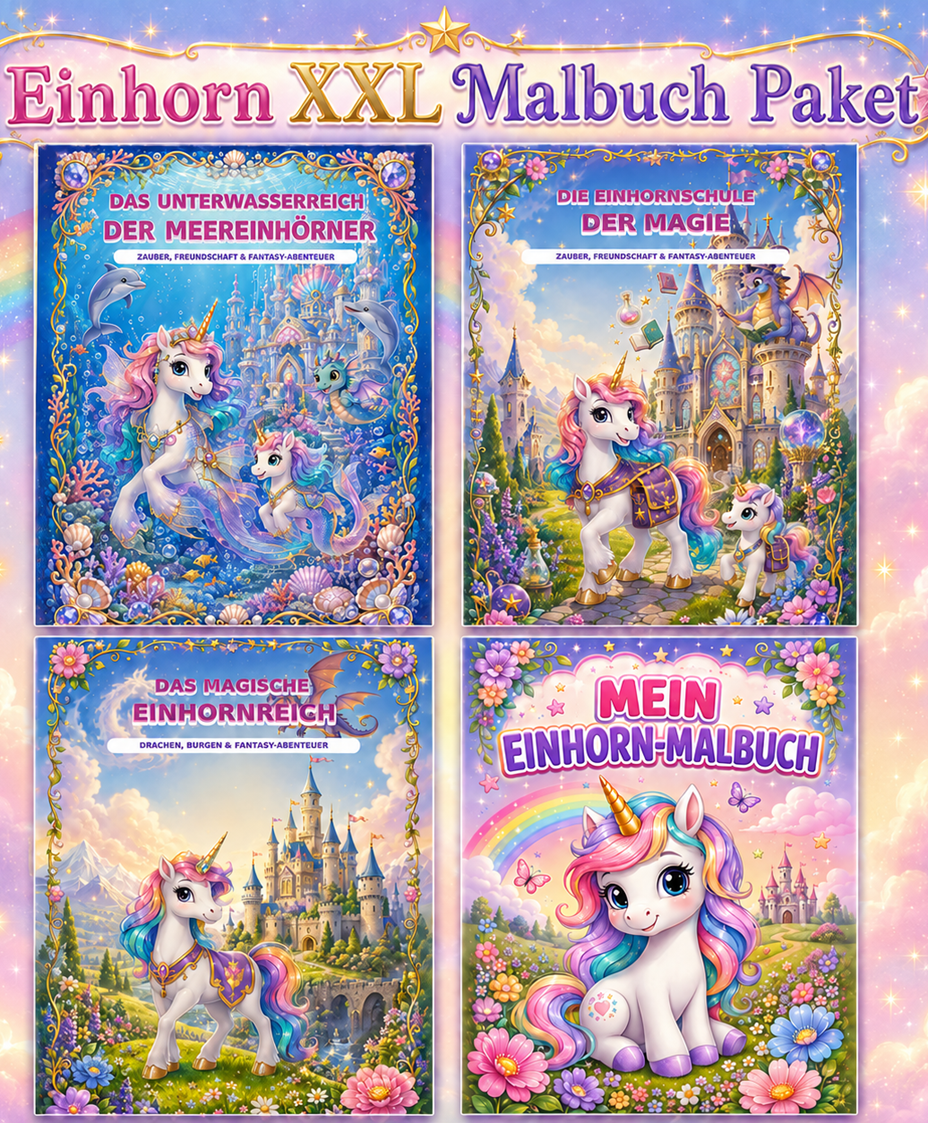 Einhorn XXL Malbuch Paket