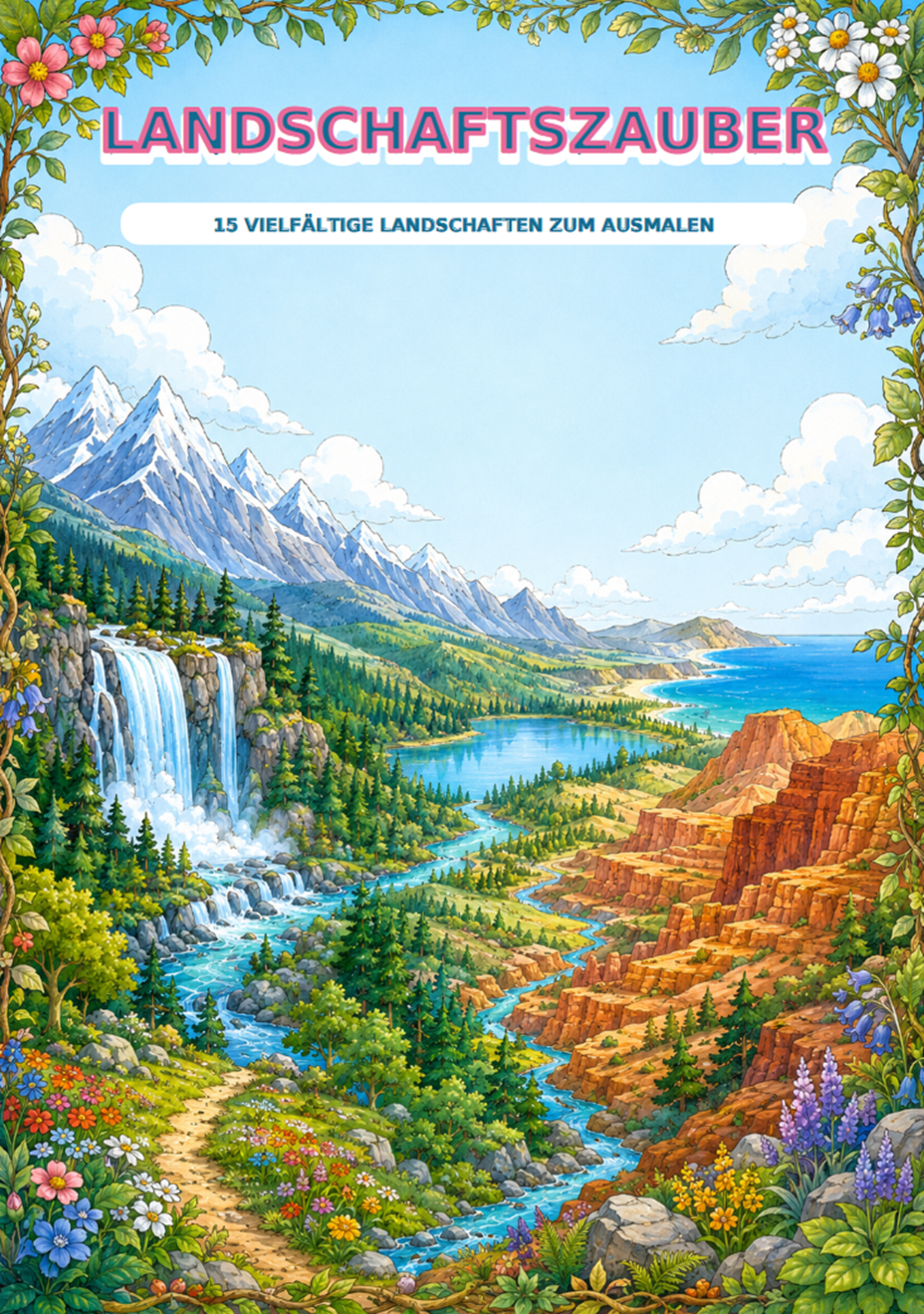 Landschaftszauber Kostenlose Malbuch Ausgabe