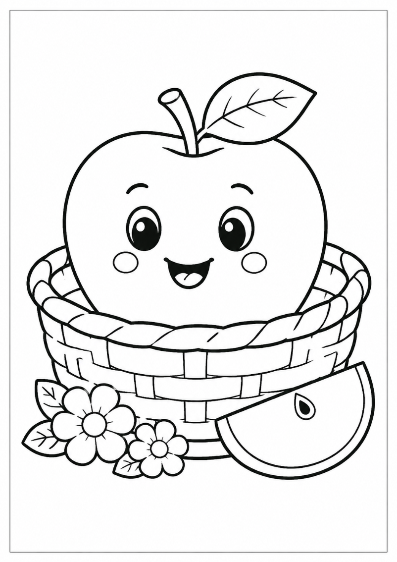 Mein Früchte & Gemüse Malbuch